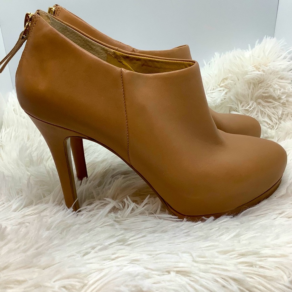 NINE WEST HAYWIRE LEATHER BOOTIE PLATFORM HEEL